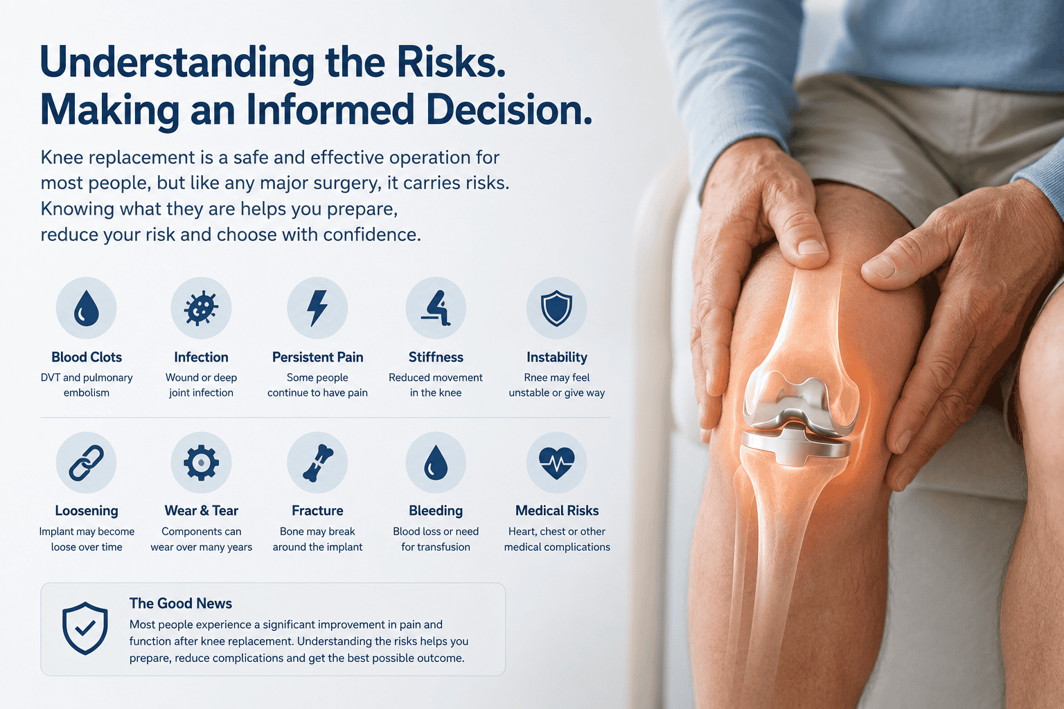 knee replacent operation risks and complications